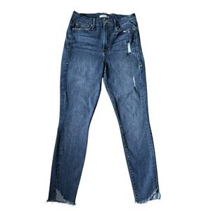 Good American Dark Blue Cropped Jeans